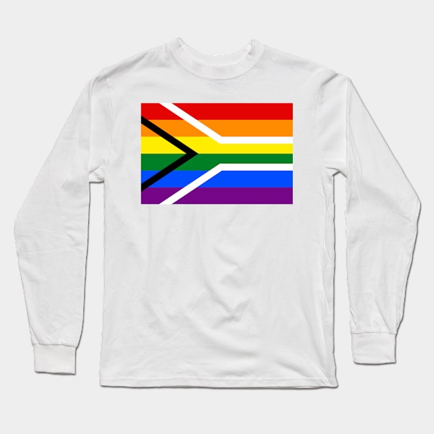 South Africa Gay Pride Flag Long Sleeve T-Shirt by Scar